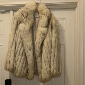 Vintage Fox Fur Coat - silk and leather lining - Women’s Large